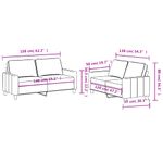 Casa si Gradina - Mobilier - Seturi de mobilier - Seturi living - Set de canapele cu perne, 2 piese, gri deschis, textil - Infinity.ro