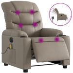Ingrijire personala si Cosmetice - Sanatate si wellness - Articole wellness - Fotolii de masaj - Fotoliu electric masaj rabatabil, cappuccino, piele ecologica - Infinity.ro