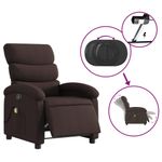 Ingrijire personala si Cosmetice - Sanatate si wellness - Articole wellness - Fotolii de masaj - Fotoliu electric de masaj rabatabil, maro inchis, textil - Infinity.ro