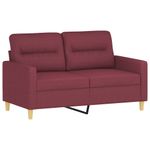 Casa si Gradina - Mobilier - Seturi de mobilier - Seturi living - Set canapea cu perne, 3 piese, rosu vin, material textil - Infinity.ro