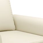 Casa si Gradina - Mobilier - Seturi de mobilier - Seturi living - Set de canapele cu perne, 2 piese, crem, piele ecologica - Infinity.ro