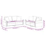 Casa si Gradina - Mobilier - Seturi de mobilier - Seturi living - Set de canapele cu perne, 2 piese, crem, piele ecologica - Infinity.ro