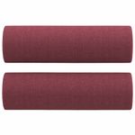 Casa si Gradina - Mobilier - Seturi de mobilier - Seturi living - Set canapea cu perne, 3 piese, rosu vin, material textil - Infinity.ro