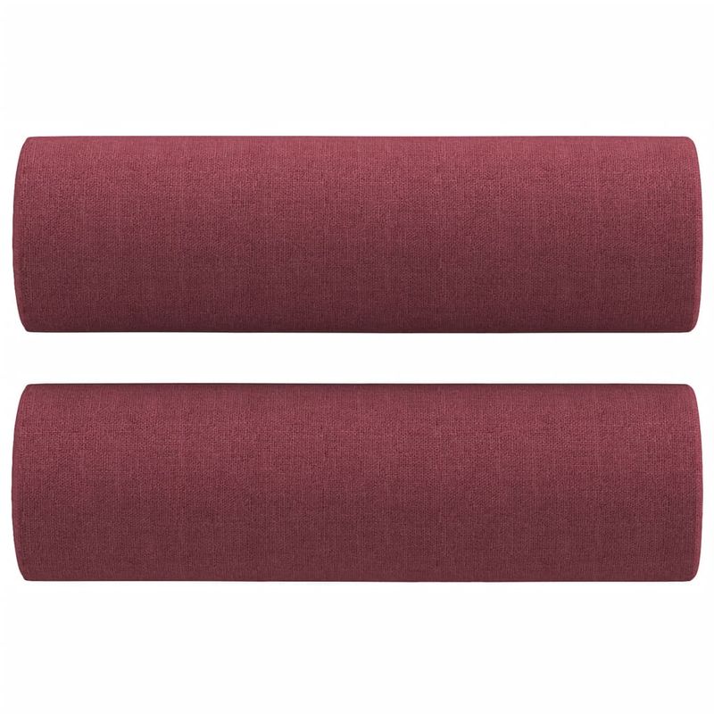 Casa si Gradina - Mobilier - Seturi de mobilier - Seturi living - Set canapea cu perne, 3 piese, rosu vin, material textil - Infinity.ro