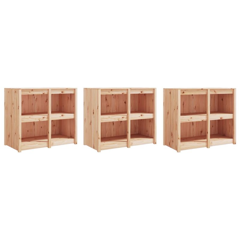 Casa si Gradina - Mobilier - Comode si corpuri - Corpuri bucatarie - Dulapuri de bucatarie de exterior, 3 buc., lemn masiv de pin - Infinity.ro