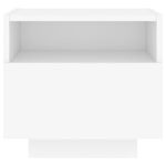 Casa si Gradina - Mobilier - Comode si corpuri - Noptiere - Noptiere cu lumini LED, 2 buc., alb, 40x39x37 cm - Infinity.ro