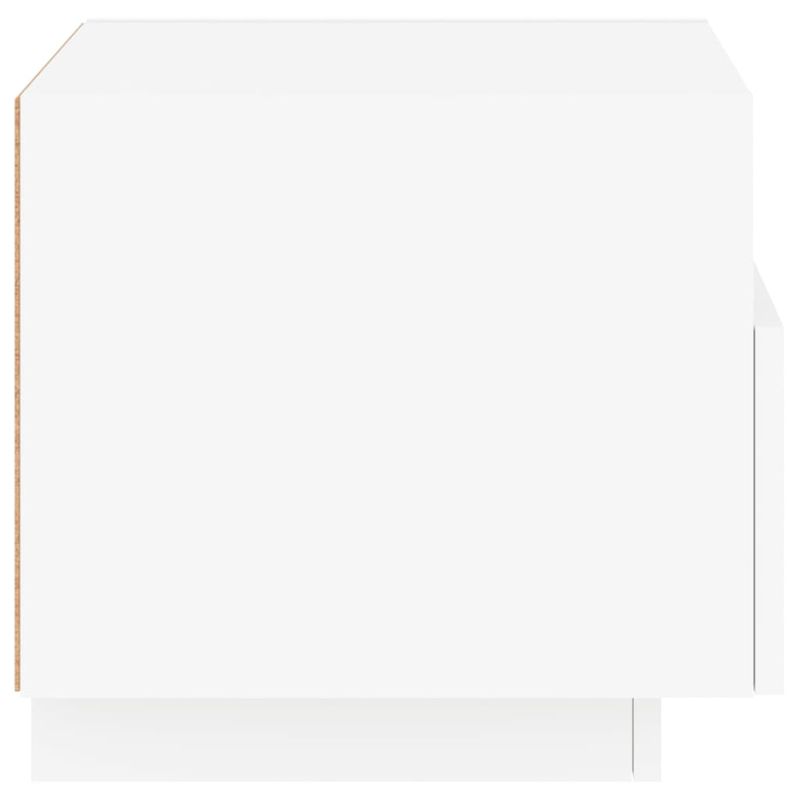 Casa si Gradina - Mobilier - Comode si corpuri - Noptiere - Noptiere cu lumini LED, 2 buc., alb, 40x39x37 cm - Infinity.ro