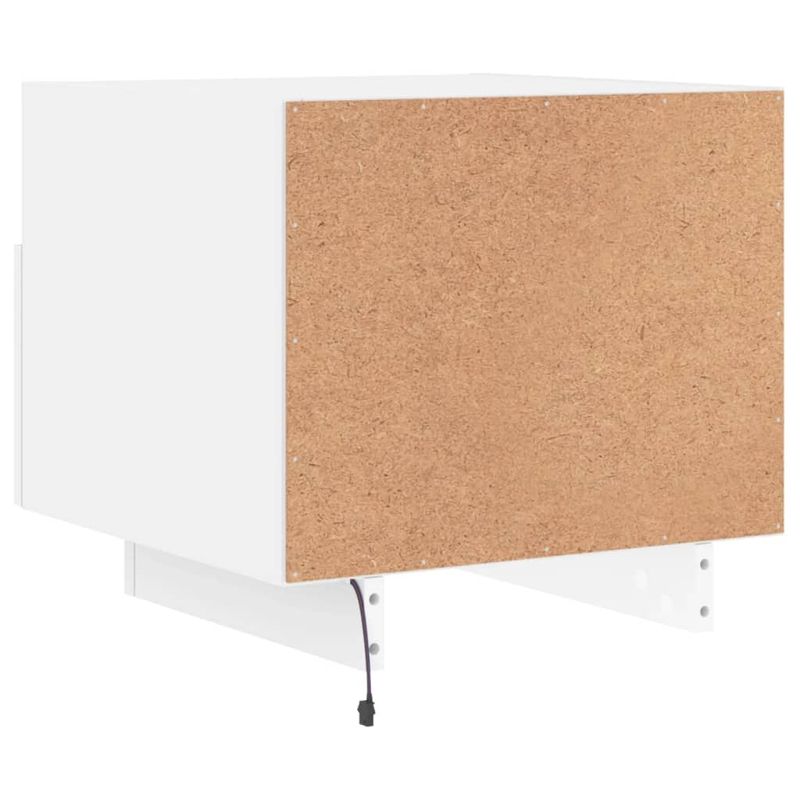 Casa si Gradina - Mobilier - Comode si corpuri - Noptiere - Noptiere cu lumini LED, 2 buc., alb, 40x39x37 cm - Infinity.ro