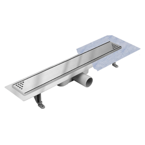 Rigola dus pardoseala, Techman Quadro, Lungime 70 cm, reversibila, grila faiantabila, cuva inox AISI304