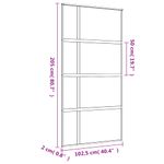 Casa si Gradina - Constructii - Usi interior, exterior si garaj - Usi garaj - Usa glisanta, auriu, 102,5x205 cm, sticla ESG mata si aluminiu - Infinity.ro