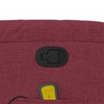 Ingrijire personala si Cosmetice - Sanatate si wellness - Articole wellness - Fotolii de masaj - Fotoliu rabatabil de masaj cu ridicare, rosu vin, textil - Infinity.ro