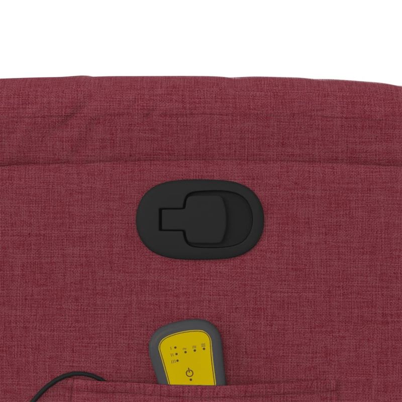 Ingrijire personala si Cosmetice - Sanatate si wellness - Articole wellness - Fotolii de masaj - Fotoliu rabatabil de masaj cu ridicare, rosu vin, textil - Infinity.ro