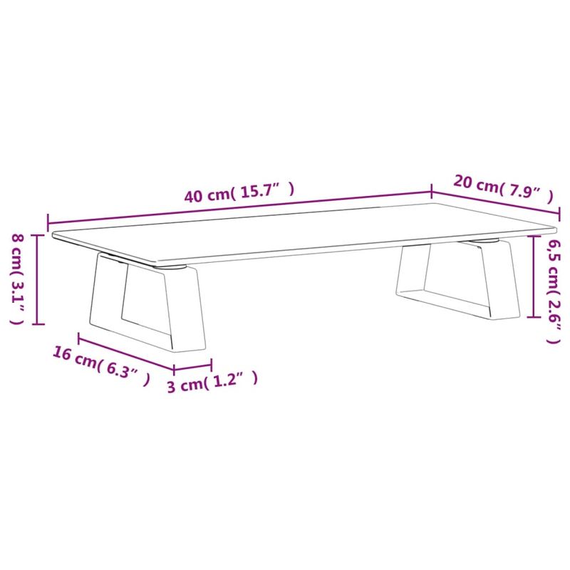 PC, gaming si accesorii - Desktop PC & monitoare - Accesorii monitoare - Suport de monitor, alb, 40x20x8 cm, sticla securizata si metal - Infinity.ro