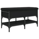 Casa si Gradina - Mobilier - Canapele si coltare - Banchete - Banca de pantofi, negru, 82x42x45 cm, lemn prelucrat - Infinity.ro