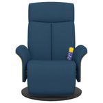 Ingrijire personala si Cosmetice - Sanatate si wellness - Articole wellness - Fotolii de masaj - Fotoliu de masaj rabatabil cu suport picioare, albastru, textil - Infinity.ro