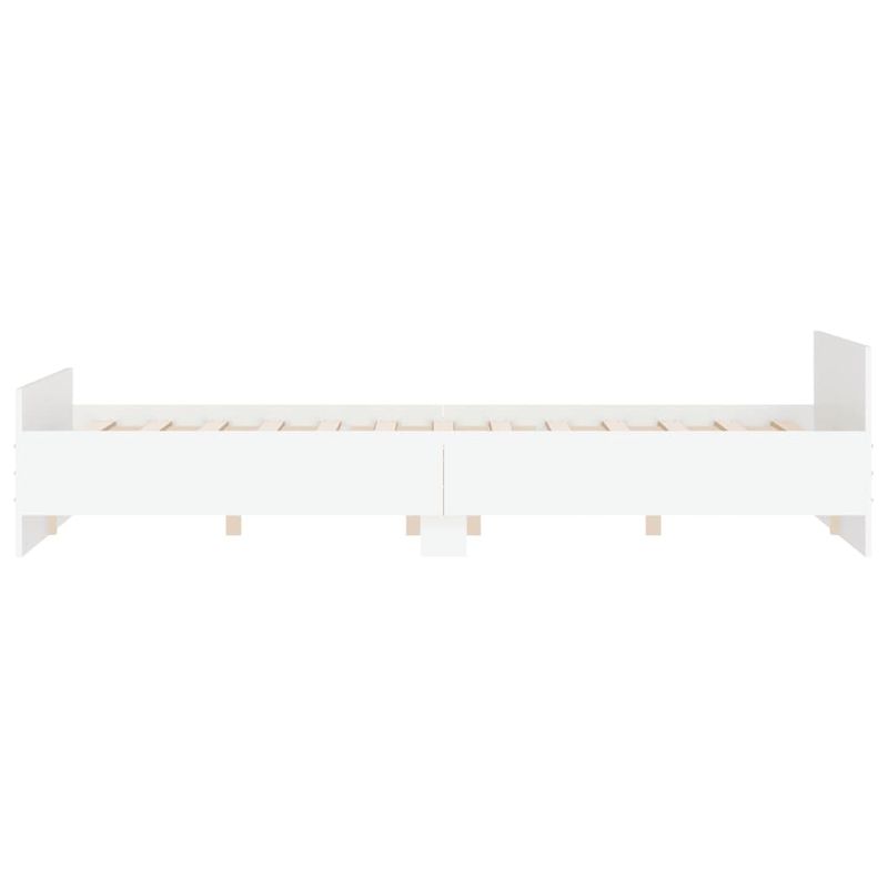 Casa si Gradina - Mobilier - Paturi si accesorii - Paturi - Cadru de pat cu tablie la cap si picioare, alb, 140x200 cm - Infinity.ro