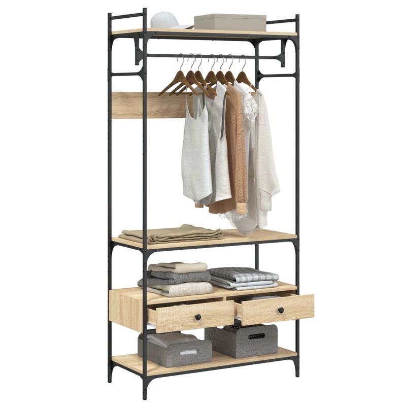 Casa si Gradina - Mobilier - Dulapuri si sifoniere - Sifoniere - Sifonier cu sertare stejar sonoma 89x39x184,5 cm lemn compozit - Infinity.ro