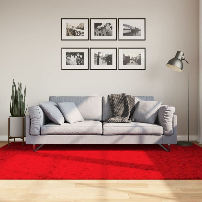 Casa si Gradina - Textile si covoare - Covoare - Covoare casa - Covor HUARTE, fir scurt, moale si lavabil, rosu, 160x230 cm - Infinity.ro