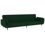 Casa si Gradina - Mobilier - Canapele si coltare - Canapele - Canapea extensibila cu 2 locuri, 2 perne, verde inchis, catifea - Infinity.ro