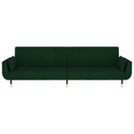 Casa si Gradina - Mobilier - Canapele si coltare - Canapele - Canapea extensibila cu 2 locuri, 2 perne, verde inchis, catifea - Infinity.ro