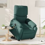 Ingrijire personala si Cosmetice - Sanatate si wellness - Articole wellness - Fotolii de masaj - Fotoliu electric masaj rabatabil / ridicare verde inchis textil - Infinity.ro