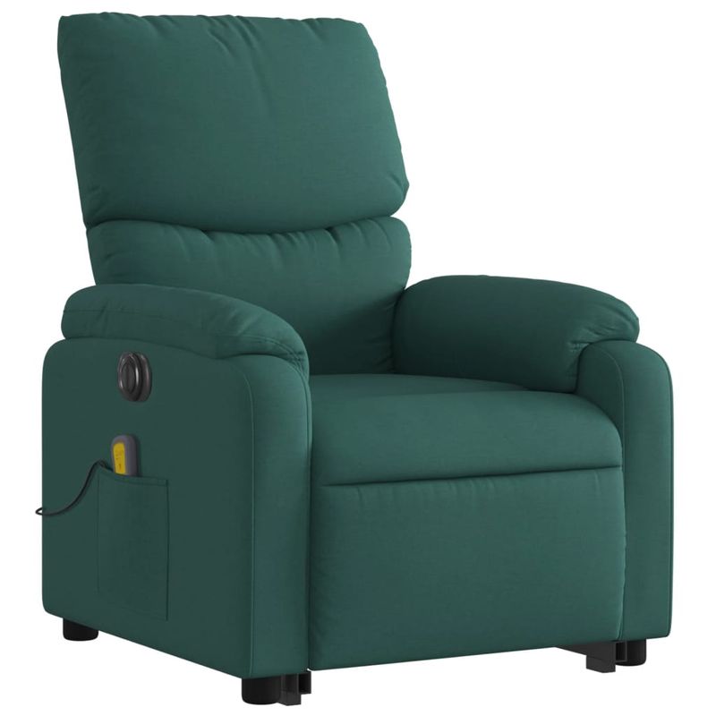 Ingrijire personala si Cosmetice - Sanatate si wellness - Articole wellness - Fotolii de masaj - Fotoliu electric masaj rabatabil / ridicare verde inchis textil - Infinity.ro
