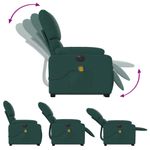 Ingrijire personala si Cosmetice - Sanatate si wellness - Articole wellness - Fotolii de masaj - Fotoliu electric masaj rabatabil / ridicare verde inchis textil - Infinity.ro