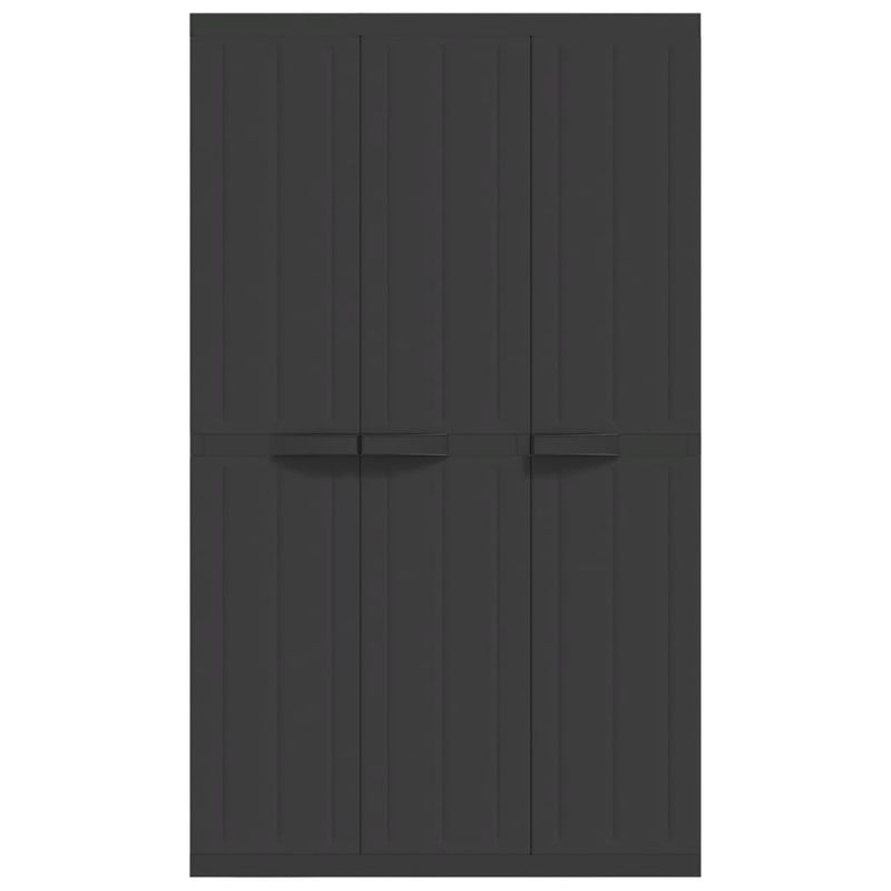 Casa si Gradina - Mobilier - Dulapuri si sifoniere - Dulapuri - Dulap depozitare de exterior, negru, 97x37x165 cm, PP - Infinity.ro