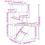 Petshop - Accesorii petshop - Jucarii animale - Ansambluri de joaca - Ansamblu pisici, stalpi din funie sisal, gri deschis, 97 cm - Infinity.ro