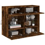Casa si Gradina - Mobilier - Comode si corpuri - Comode - Comoda TV de perete cu LED, stejar fumuriu, 78,5x30x60,5 cm - Infinity.ro