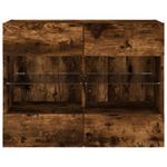 Casa si Gradina - Mobilier - Comode si corpuri - Comode - Comoda TV de perete cu LED, stejar fumuriu, 78,5x30x60,5 cm - Infinity.ro