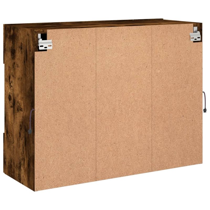 Casa si Gradina - Mobilier - Comode si corpuri - Comode - Comoda TV de perete cu LED, stejar fumuriu, 78,5x30x60,5 cm - Infinity.ro