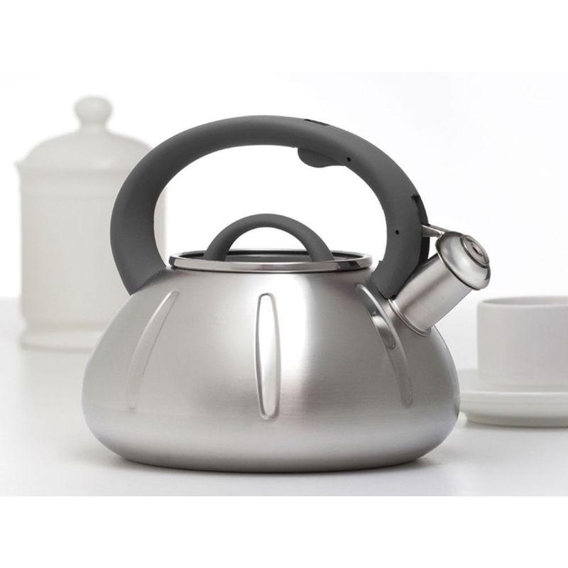 Casa si Gradina/Bucatarie si vesela/Vase pentru gatit/Ceainice si infuzoare - Ceainic din inox cu fluier 2.5 L(3 L), inductie, model dovlecel, AMBITION Melody - Infinity.ro
