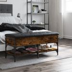 Casa si Gradina - Mobilier - Organizare si depozitare - Bancute - Banca de pantofi, stejar fumuriu, 102x42x45 cm, lemn prelucrat - Infinity.ro