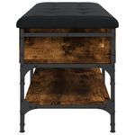 Casa si Gradina - Mobilier - Organizare si depozitare - Bancute - Banca de pantofi, stejar fumuriu, 102x42x45 cm, lemn prelucrat - Infinity.ro
