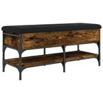 Casa si Gradina - Mobilier - Organizare si depozitare - Bancute - Banca de pantofi, stejar fumuriu, 102x42x45 cm, lemn prelucrat - Infinity.ro