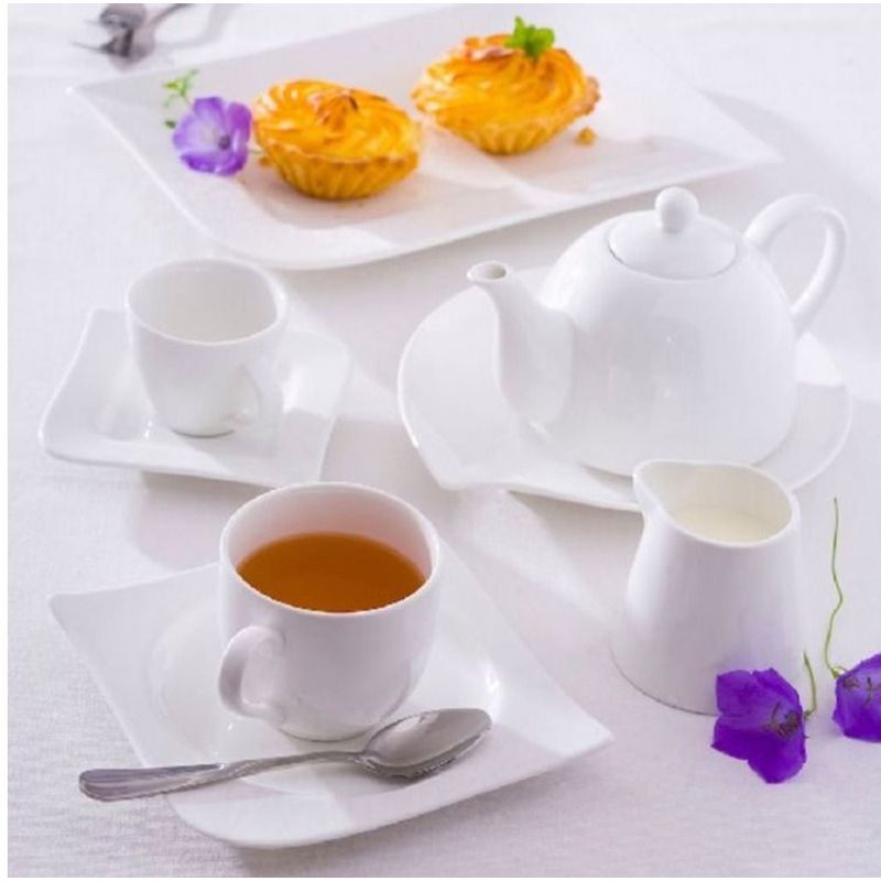 Casa si Gradina/Bucatarie si vesela/Vase pentru gatit/Ceainice si infuzoare - Ceainic portelan 330 ml, AMBITION Kubiko/Fala - Infinity.ro