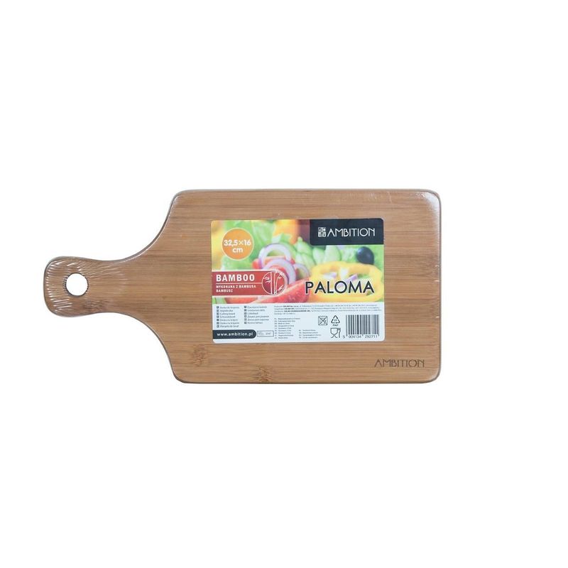 Casa si Gradina - Bucatarie si vesela - Ustensile bucatarie - Tocatoare de bucatarie - Tocator bambus cu maner 32.5 x 16 cm, dreptunghiular, AMBITION Paloma - Infinity.ro