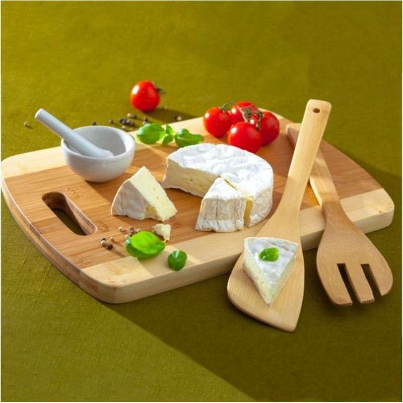 Casa si Gradina - Bucatarie si vesela - Ustensile bucatarie - Tocatoare de bucatarie - Tocator bambus 35 x 25 cm, dungi subtiri, AMBITION Panda - Infinity.ro