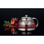 Casa si Gradina - Bucatarie si vesela - Vase pentru gatit - Ceainice si infuzoare - Ceainic sticla cu infuzor inox 1 L, AMBITION Lux - Infinity.ro