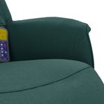 Ingrijire personala si Cosmetice - Sanatate si wellness - Articole wellness - Fotolii de masaj - Fotoliu masaj rabatabil cu suport picioare verde inchis textil - Infinity.ro