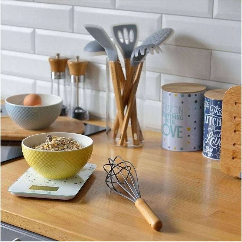 Casa si Gradina - Bucatarie si vesela - Ustensile bucatarie - Polonice, linguri si clesti de bucatarie - Lingura servire spaghetti cu maner din bambus, AMBITION Nordic - Infinity.ro