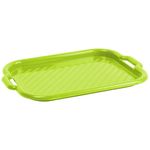 Casa si Gradina - Bucatarie si vesela - Ustensile bucatarie - Tavi servire - Tava mare cu manere 53 x 37 x 3cm, plastic, verde, DOMOTTI Clever - Infinity.ro