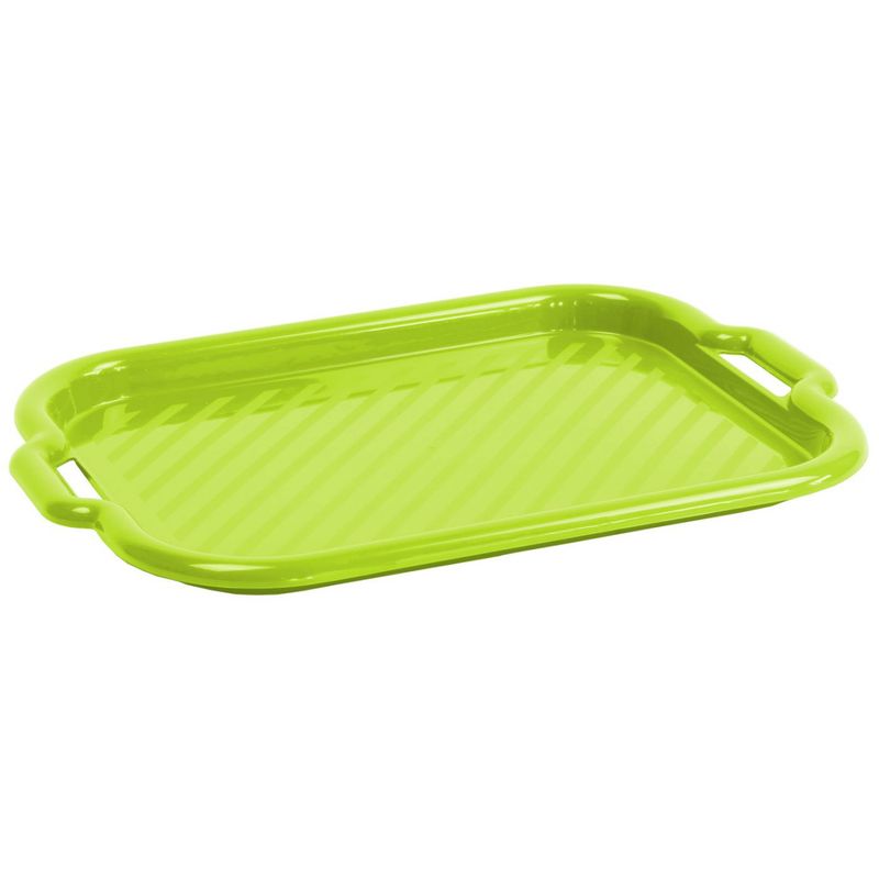 Casa si Gradina - Bucatarie si vesela - Ustensile bucatarie - Tavi servire - Tava mare cu manere 53 x 37 x 3cm, plastic, verde, DOMOTTI Clever - Infinity.ro