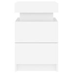 Casa si Gradina - Mobilier - Comode si corpuri - Noptiere - Noptiere cu lumini LED, 2 buc., alb, 35x39x55 cm - Infinity.ro