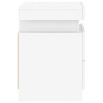 Casa si Gradina - Mobilier - Comode si corpuri - Noptiere - Noptiere cu lumini LED, 2 buc., alb, 35x39x55 cm - Infinity.ro