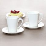 Casa si Gradina - Bucatarie si vesela - Cani si pahare - Cani si cesti - Farfurioara suport ceasca 14 x 14 cm, portelan, AMBITION Kubiko/Fala - Infinity.ro