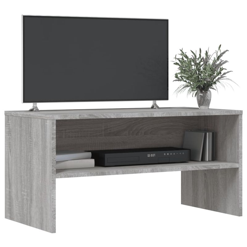 Casa si Gradina - Mobilier - Comode si corpuri - Comode - Comoda TV, gri sonoma, 80x40x40 cm, lemn prelucrat - Infinity.ro