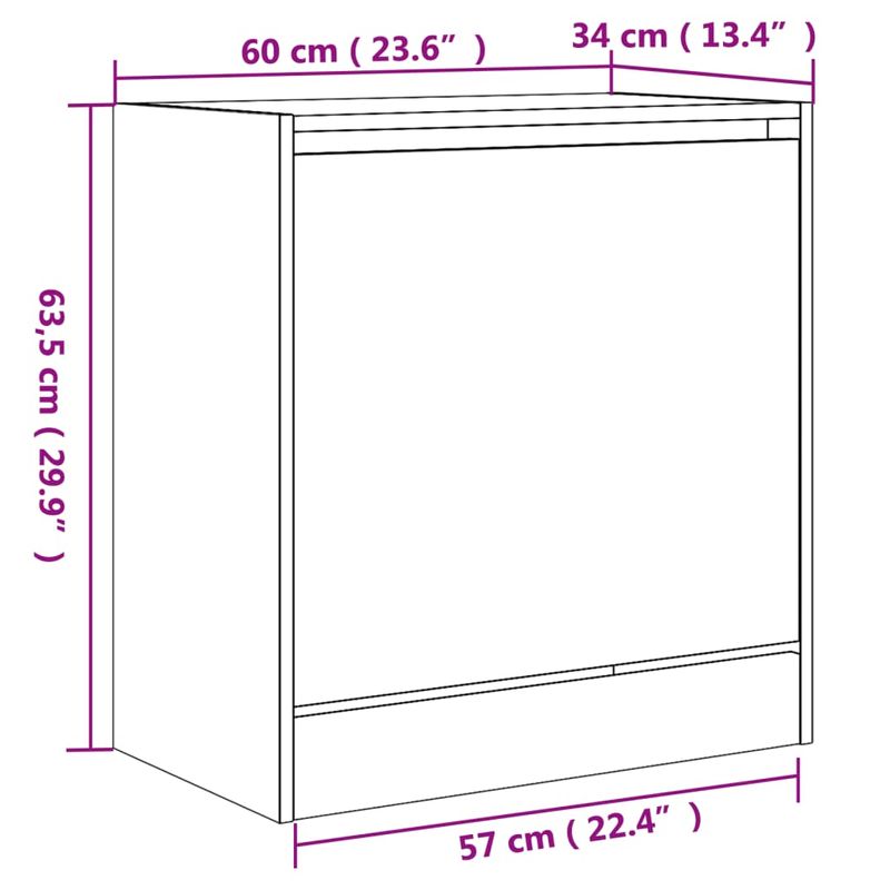 Casa si Gradina - Mobilier - Organizare si depozitare - Organizator incaltaminte - Pantofar, alb, 60x34x63,5 cm, lemn compozit - Infinity.ro