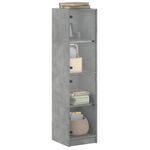 Casa si Gradina - Mobilier - Comode si corpuri - Comode - Dulap cu usi din sticla, gri beton, 35x37x142 cm - Infinity.ro